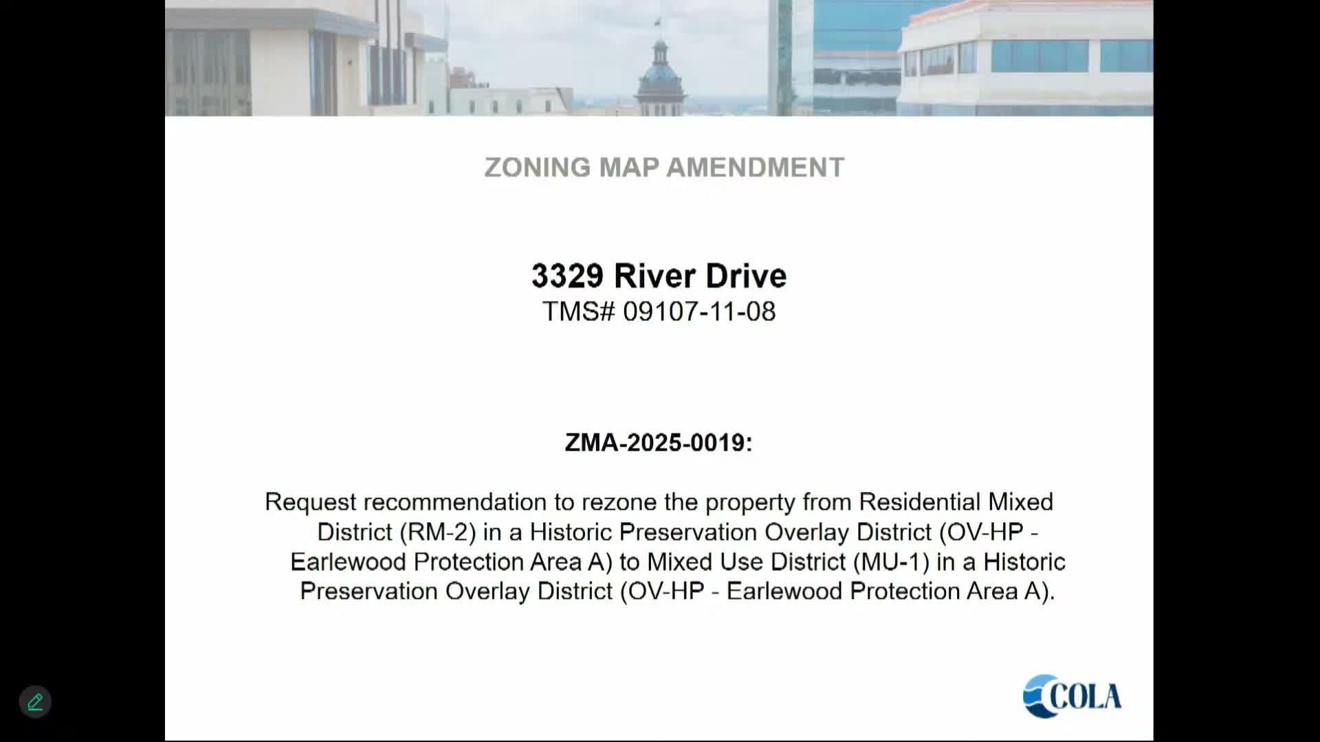 Commission approves rezoning of 3329 River Drive to MU‑1 to allow small commercial reuse