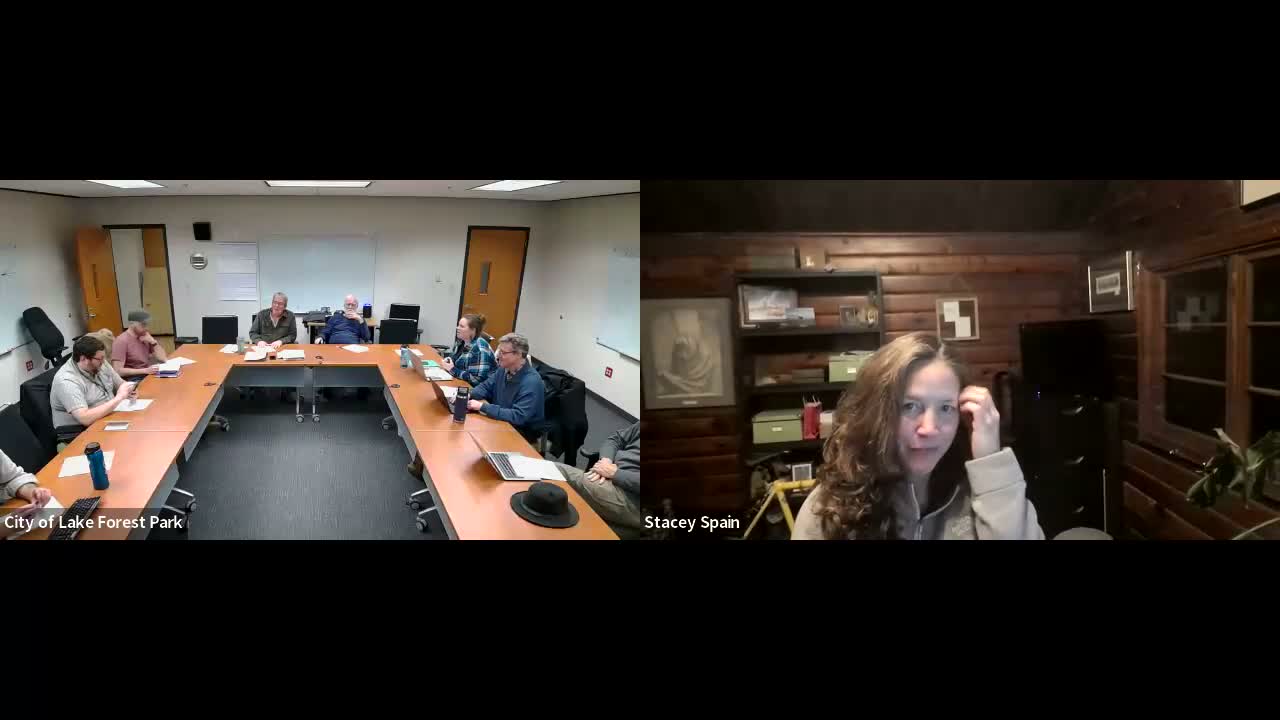 Tree board hears update on town‑center stop‑work order and Blue Heron Park restoration