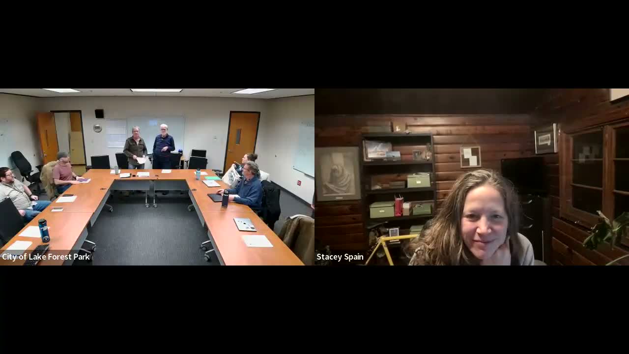 Actions: agenda, minutes and adjournment approved by Lake Forest Park Tree Board