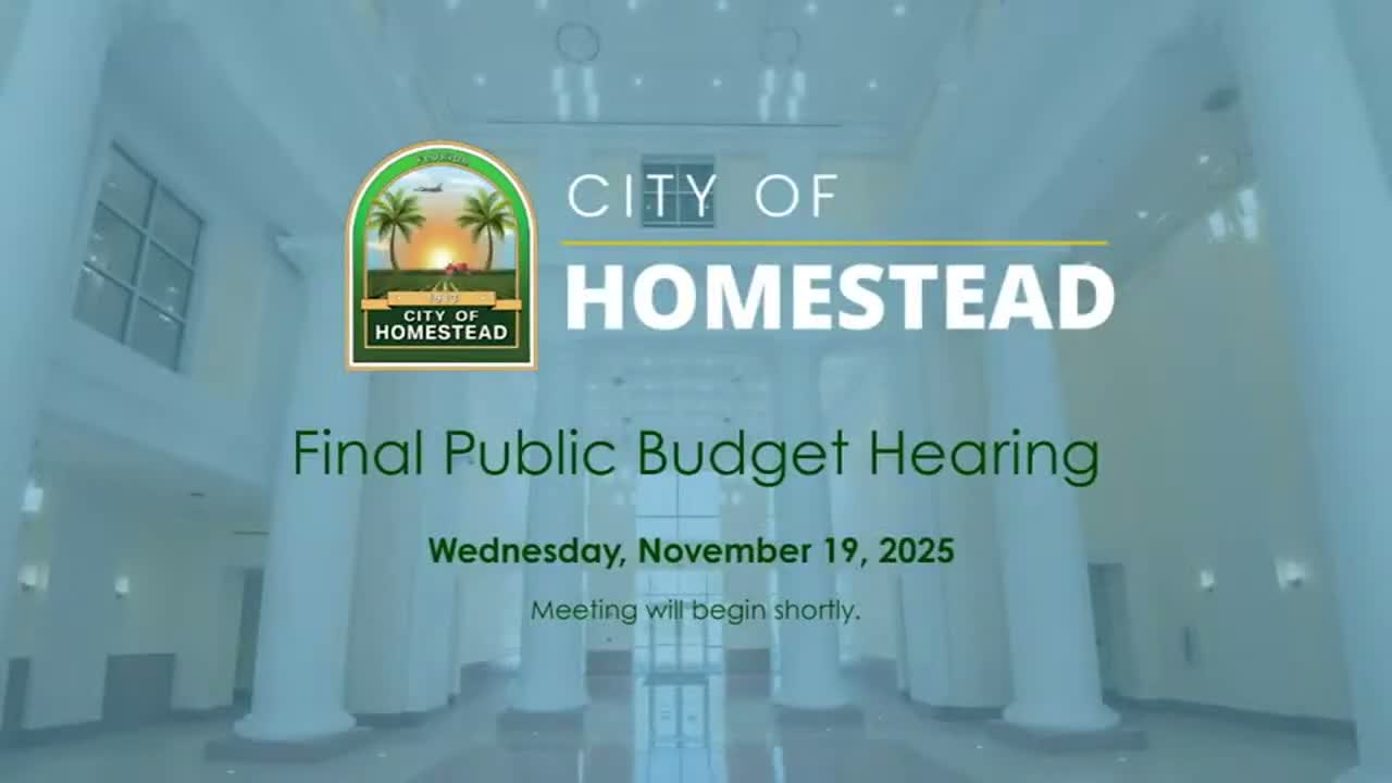 Homestead council re-adopts millage rate and approves 2025–26 budget after TRIM notice correction