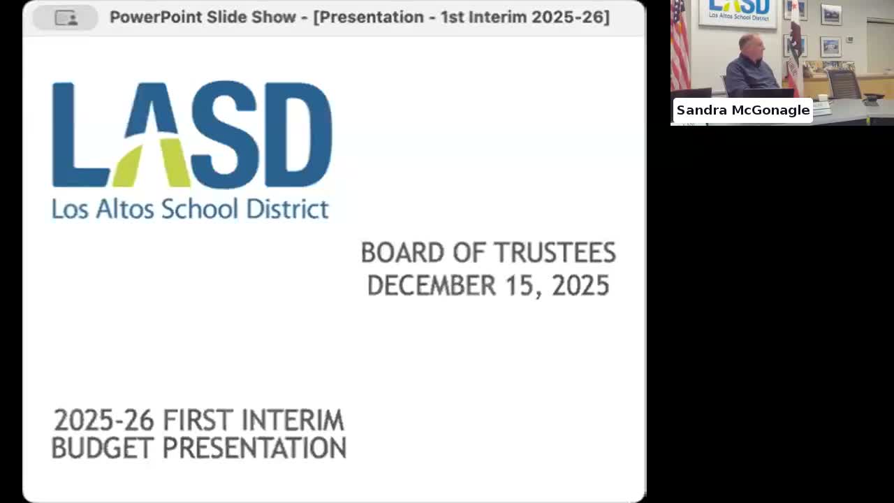 Los Altos board approves first interim report as staff flags charter transfers and rising special‑education costs