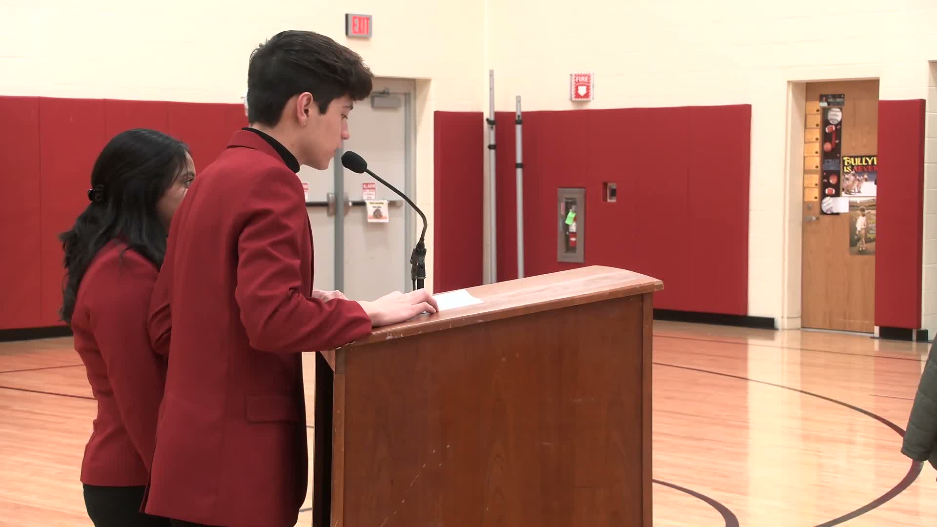 Students report FCCLA awards, community service and Angel Tree fundraiser to Woodbridge board