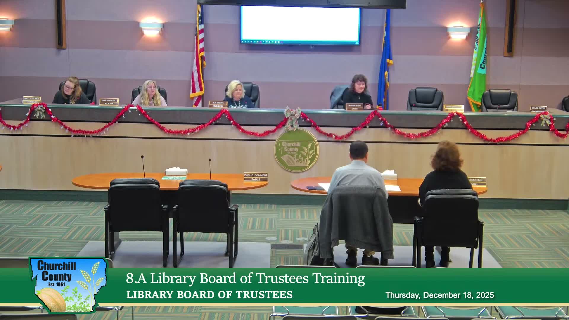 Library trustees to begin state-mandated online training; board to receive printed binders