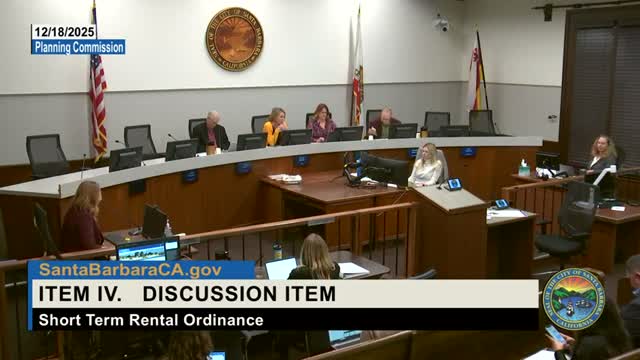 Staff presents draft short‑term rental ordinance; commission gives mixed direction on limits, home shares and enforcement