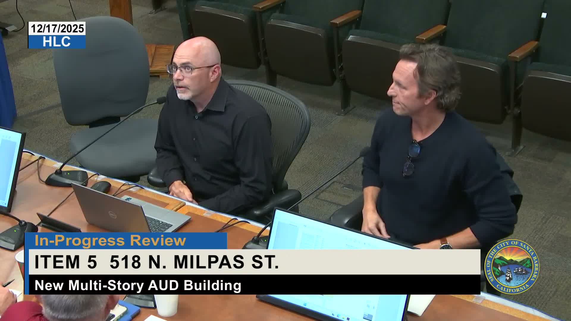 Commission reviews 23‑unit Milpas Street proposal; nearby pastor asks for title clarity