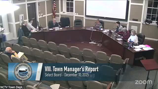 Nantucket leaders outline $252 million FY27 capital plan and warn of tax impacts