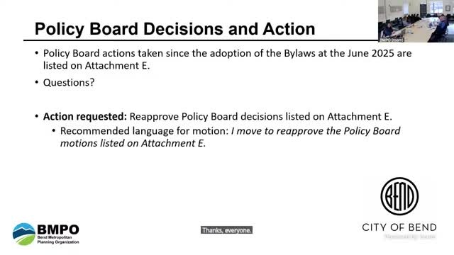 Bend MPO launches update to Transportation Safety Action Plan, forms broad advisory committee