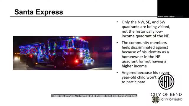 Commission hears complaint that Santa Express routes excluded northeast Bend; staff to follow up