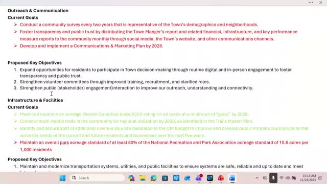 Sahuarita council narrows infrastructure objectives: multimodal transport, parks access and utility partnerships