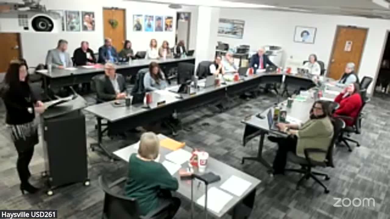 Haysville board recognizes staff and students; Student Council reports $2,500 fundraiser