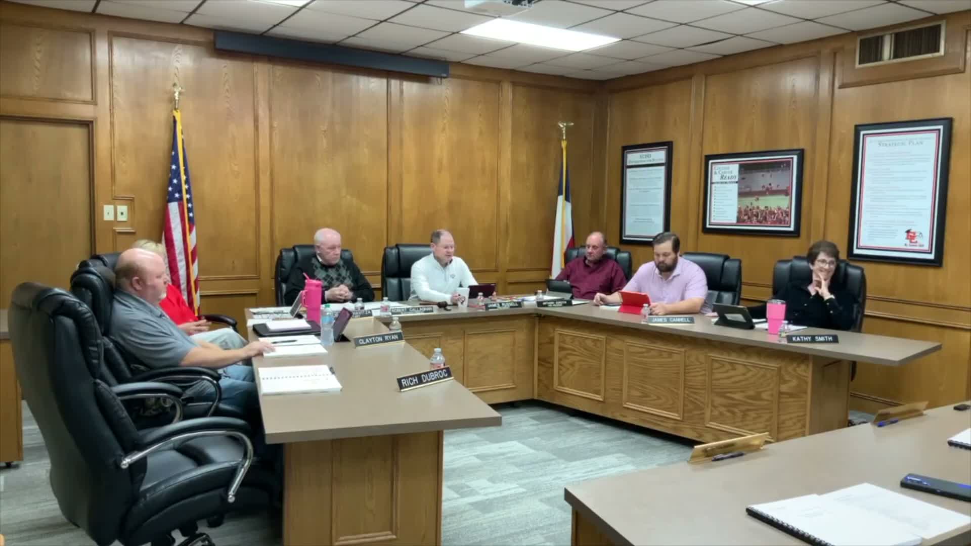 El Campo FFA students and sponsors honored at board meeting