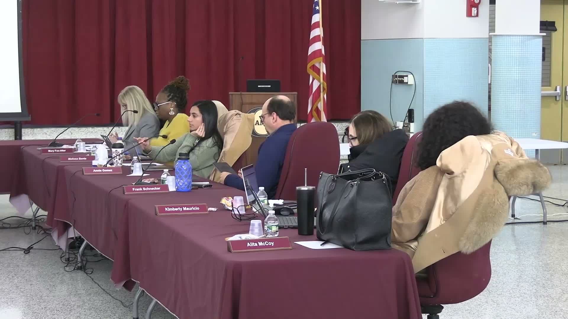 Board approves consent agenda, personnel actions and policy first reading; votes recorded for virtual member