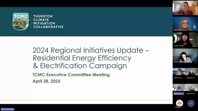 Thurston County and partner cities report progress, wait lists and funding limits for Energize Thurston heat‑pump program