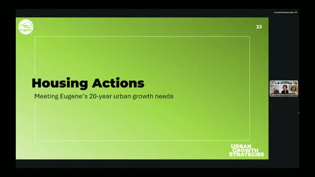 Eugene planners outline housing code changes after ONA shows need for more than 26,000 units