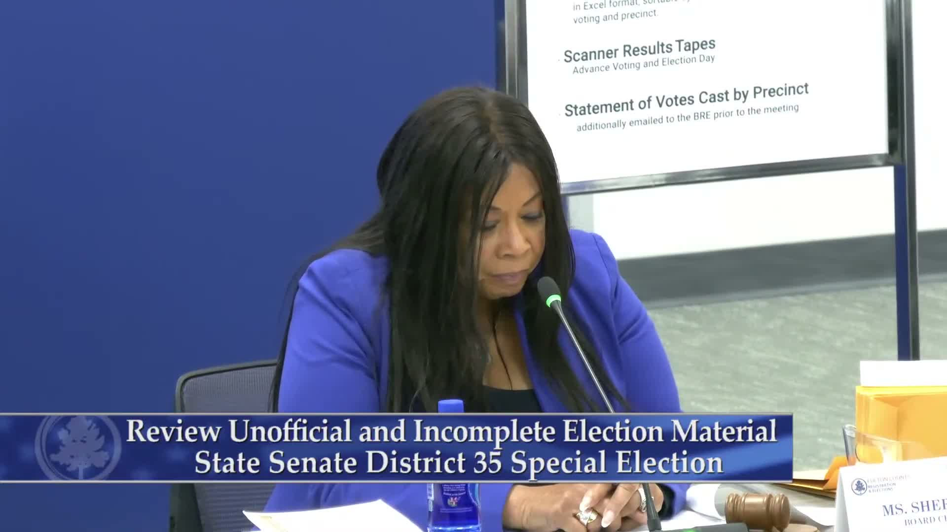 Fulton County elections board moves Roswell drop box, approves SD35 voting sites and orders tape review after date error