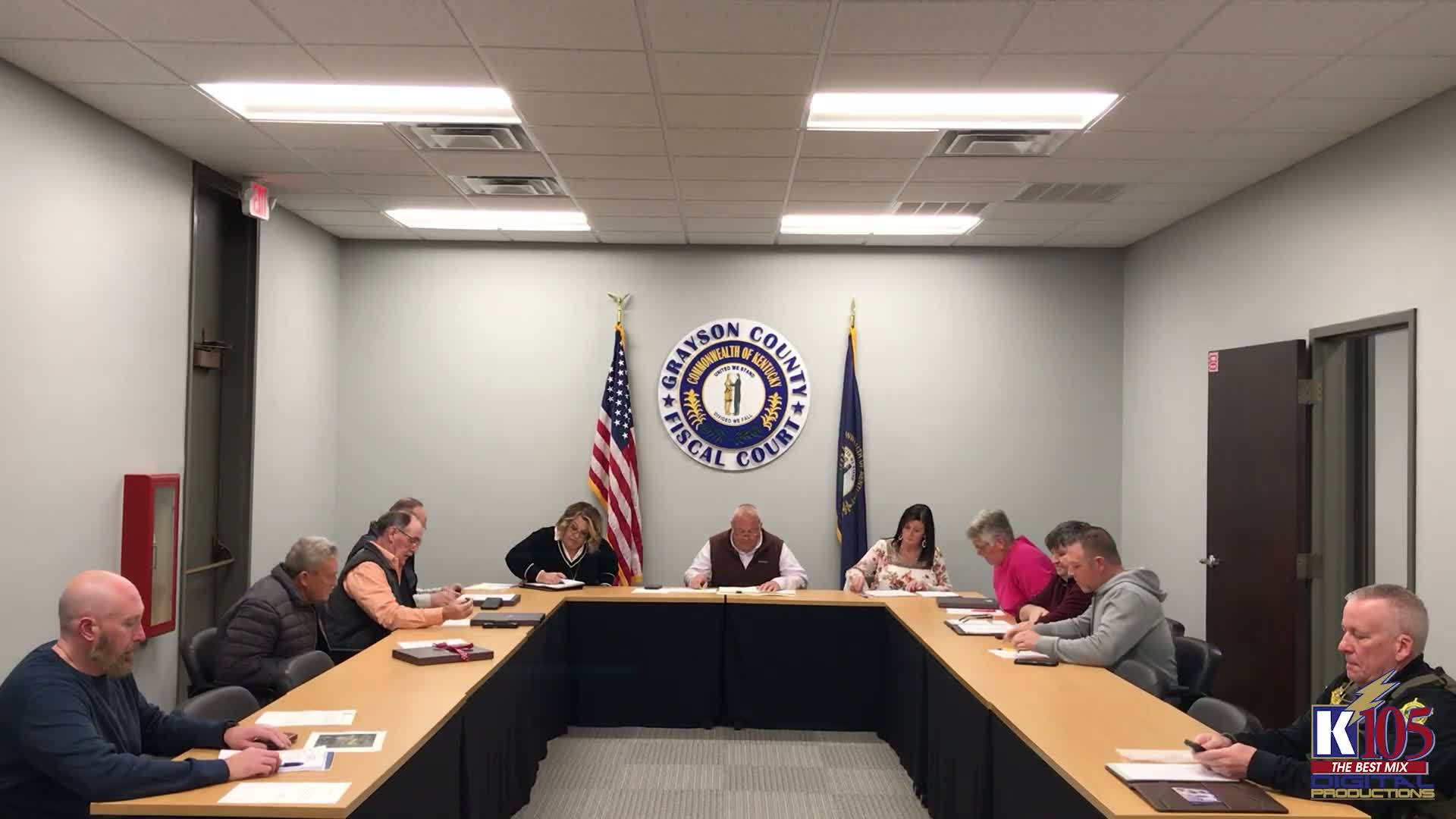 Grayson County commissioners approve series of routine budgets, bonds, audit and a small road closure