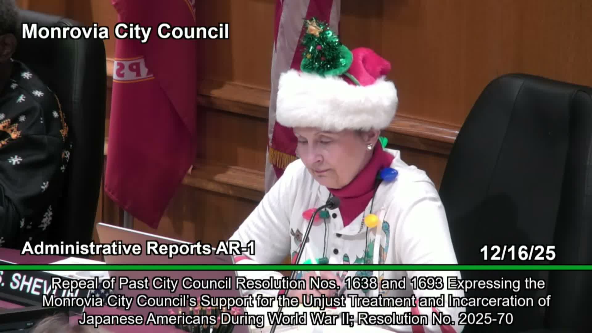 Monrovia council repeals two WWII‑era anti‑Japanese resolutions as part of new park’s history work