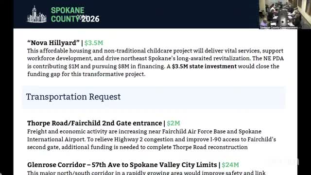 Spokane County presses state for transportation funding to improve Fairchild access and South Hill corridors