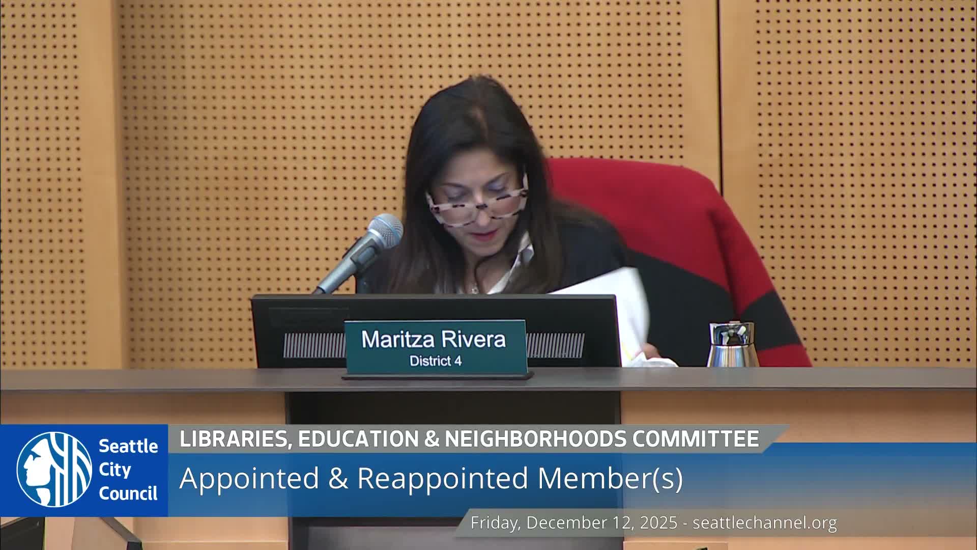 Committee recommends confirmation of multiple volunteer board and commission appointments