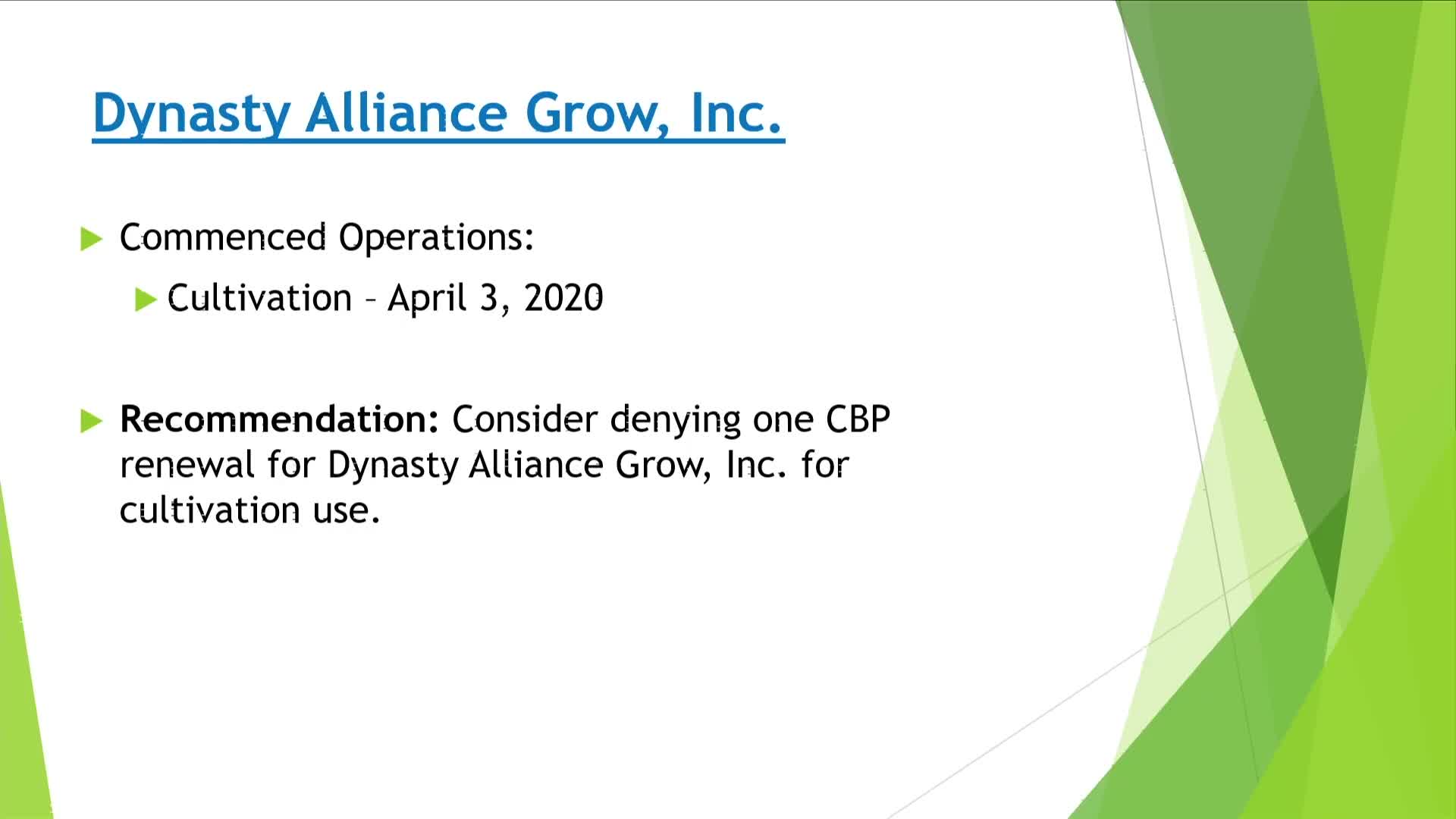 Bellflower council denies cultivation permit renewal for Dynasty Alliance over CUP violations and unpaid taxes