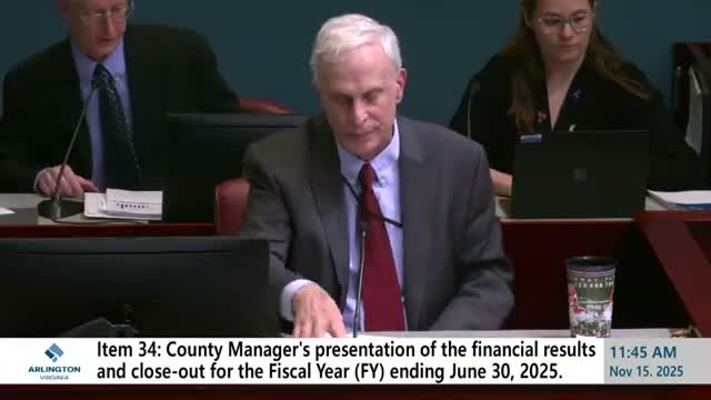 County presents FY25 closeout and warns of a $35–45M FY27 gap as costs climb