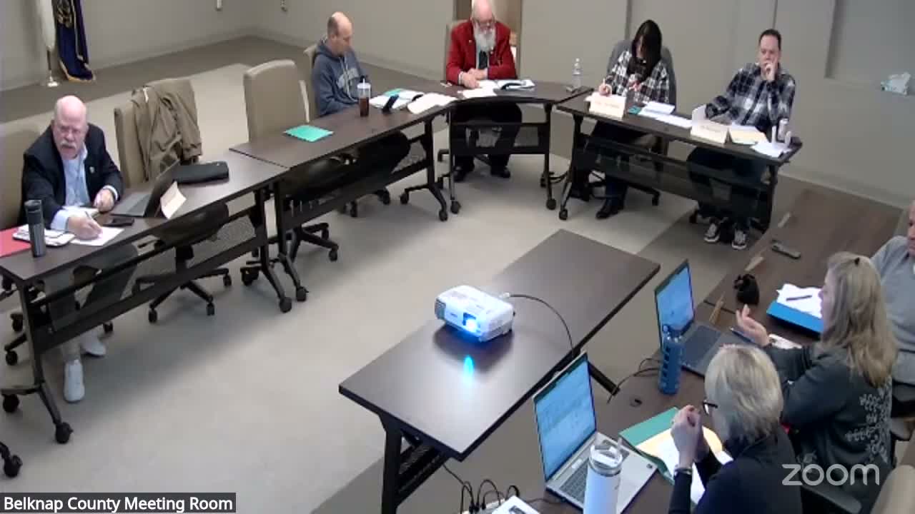 Belknap County budget committee reviews commissioners' recommended 2026 budget; tax impact estimated at about 7.6%