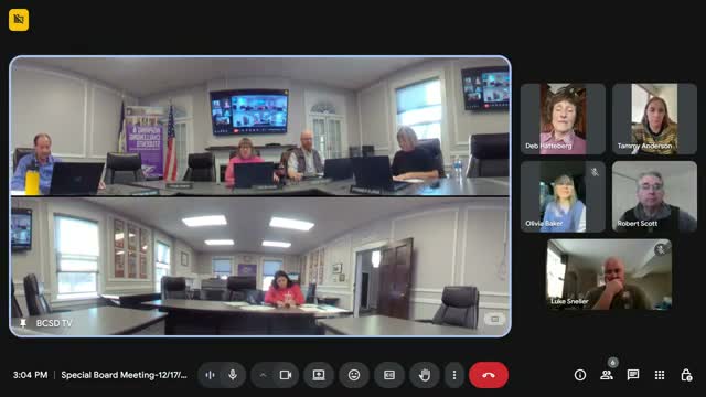 Burlington Comm School District approves human-resources report at special Dec. 17 meeting