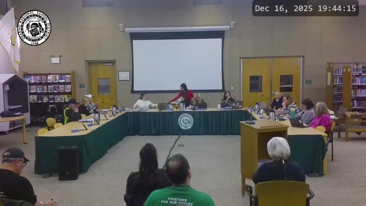 Chariho committee accepts clean fiscal‑2025 audit, hears budget and capital‑plan updates and approves routine motions