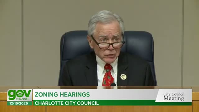 Council member moves to oppose Charter Properties Mallard Creek rezoning amid cumulative-impact concerns