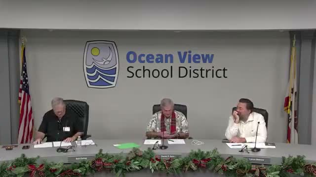 Ocean View Personnel Commission elects officers, approves job‑description changes and conference attendance