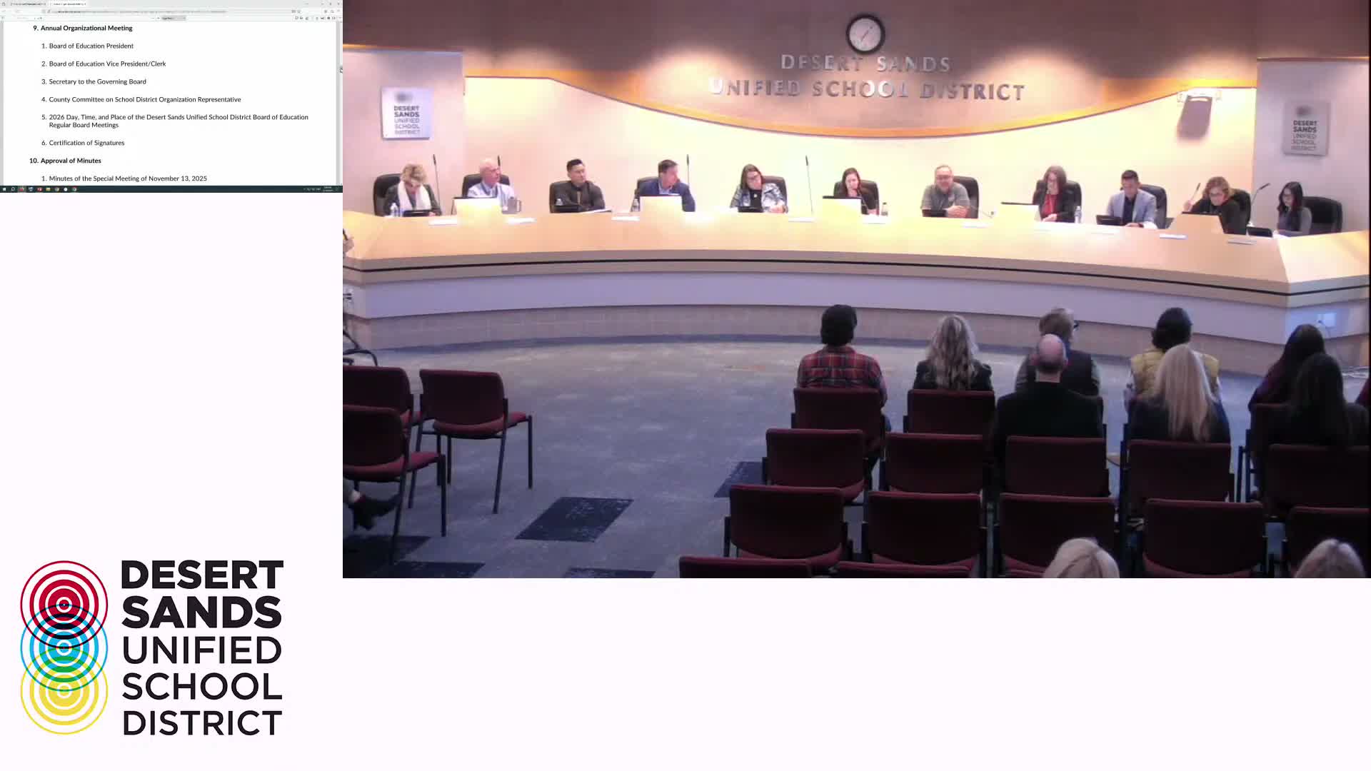 Desert Sands board elects officers, appoints principals and honors longtime staff