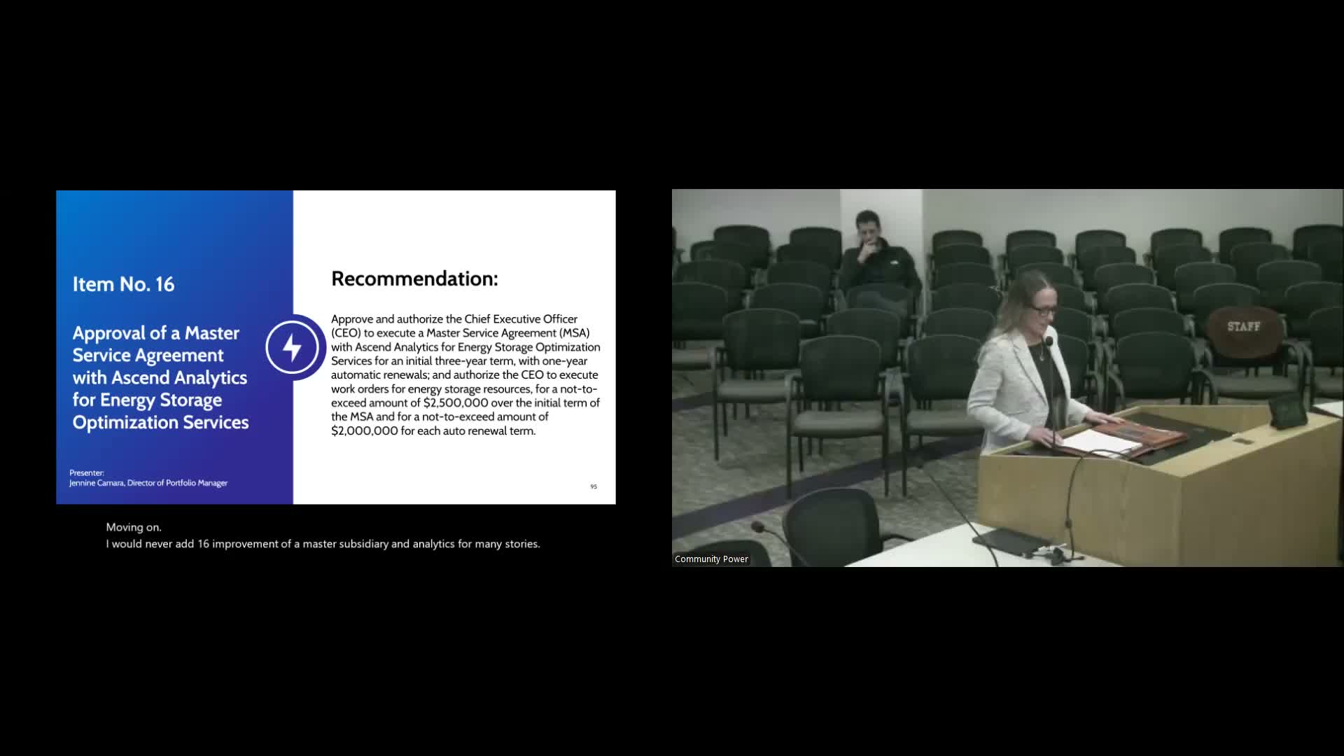 Board authorizes up to $2.5M Ascend Analytics agreement to optimize battery operations