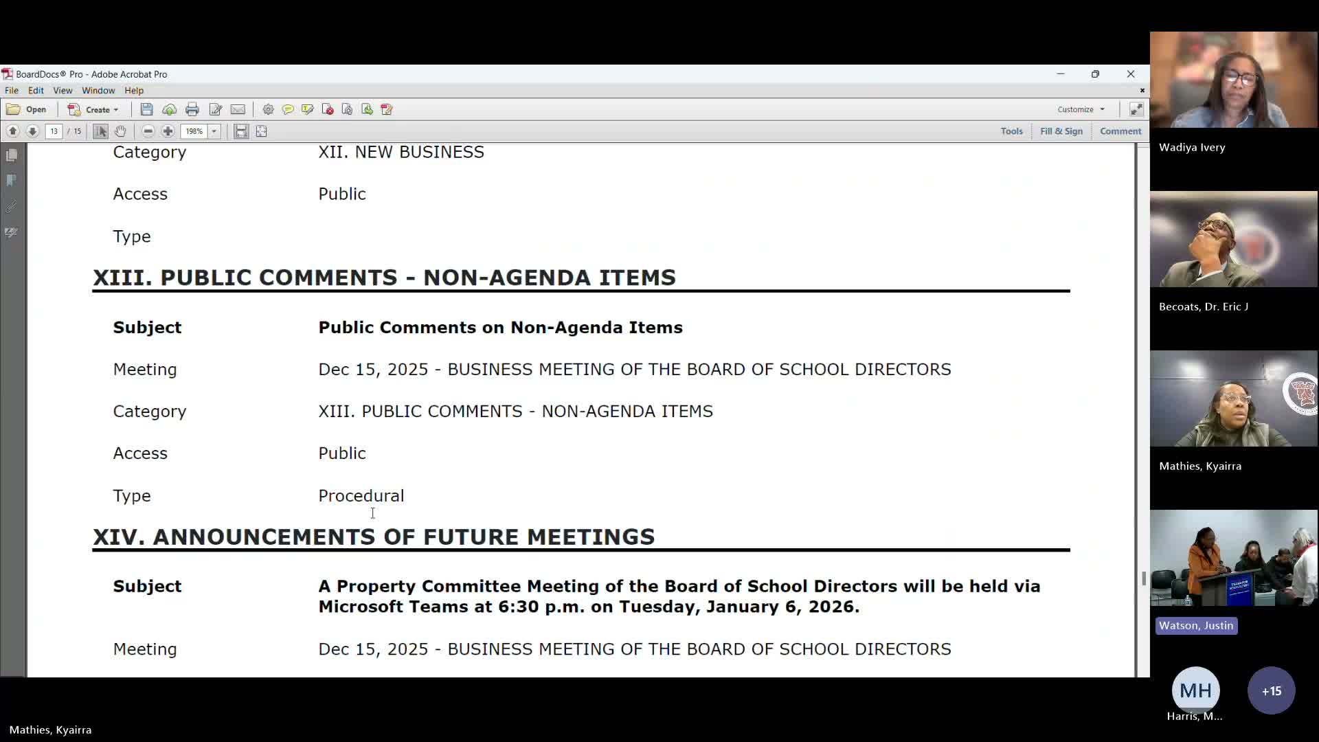 Students and residents press William Penn board on morning entry lines and budget transparency