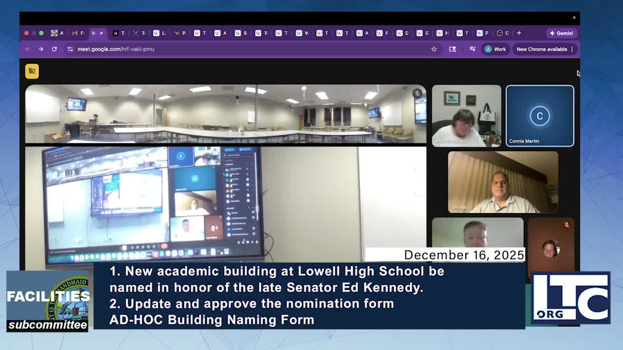 Subcommittee approves nomination form to solicit names for Lowell High academic building