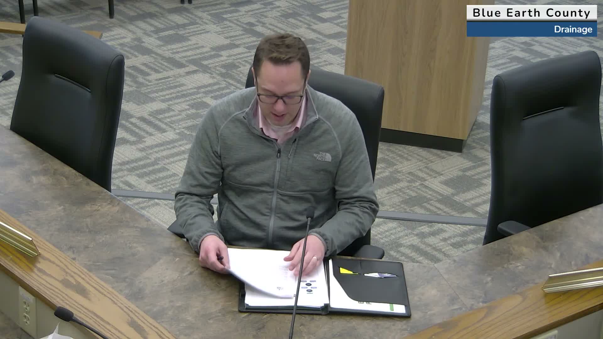 Blue Earth County sets Ditch 47 hearing, resubmits Ditch 1 viewers report and awards repair contract