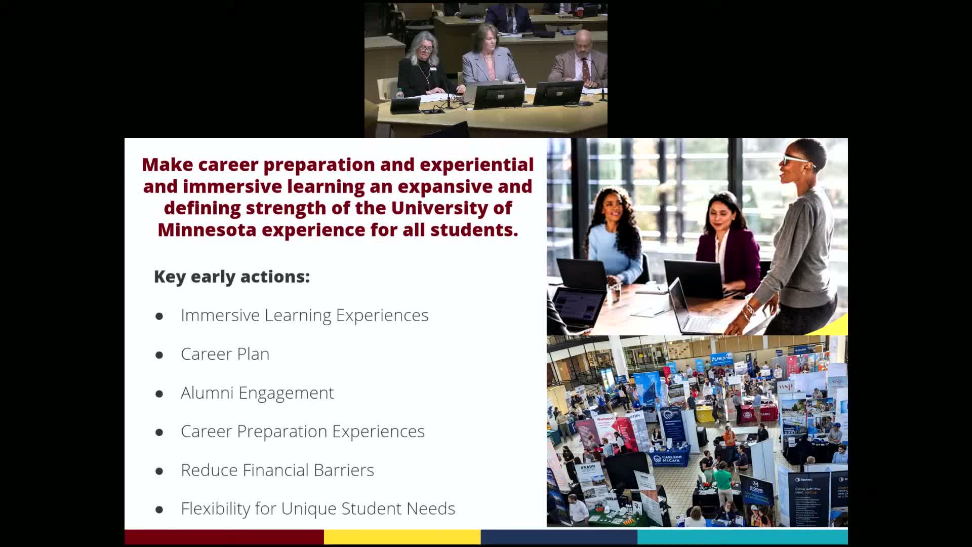 University presents data linking internships to stronger earnings and plans to expand experiential learning