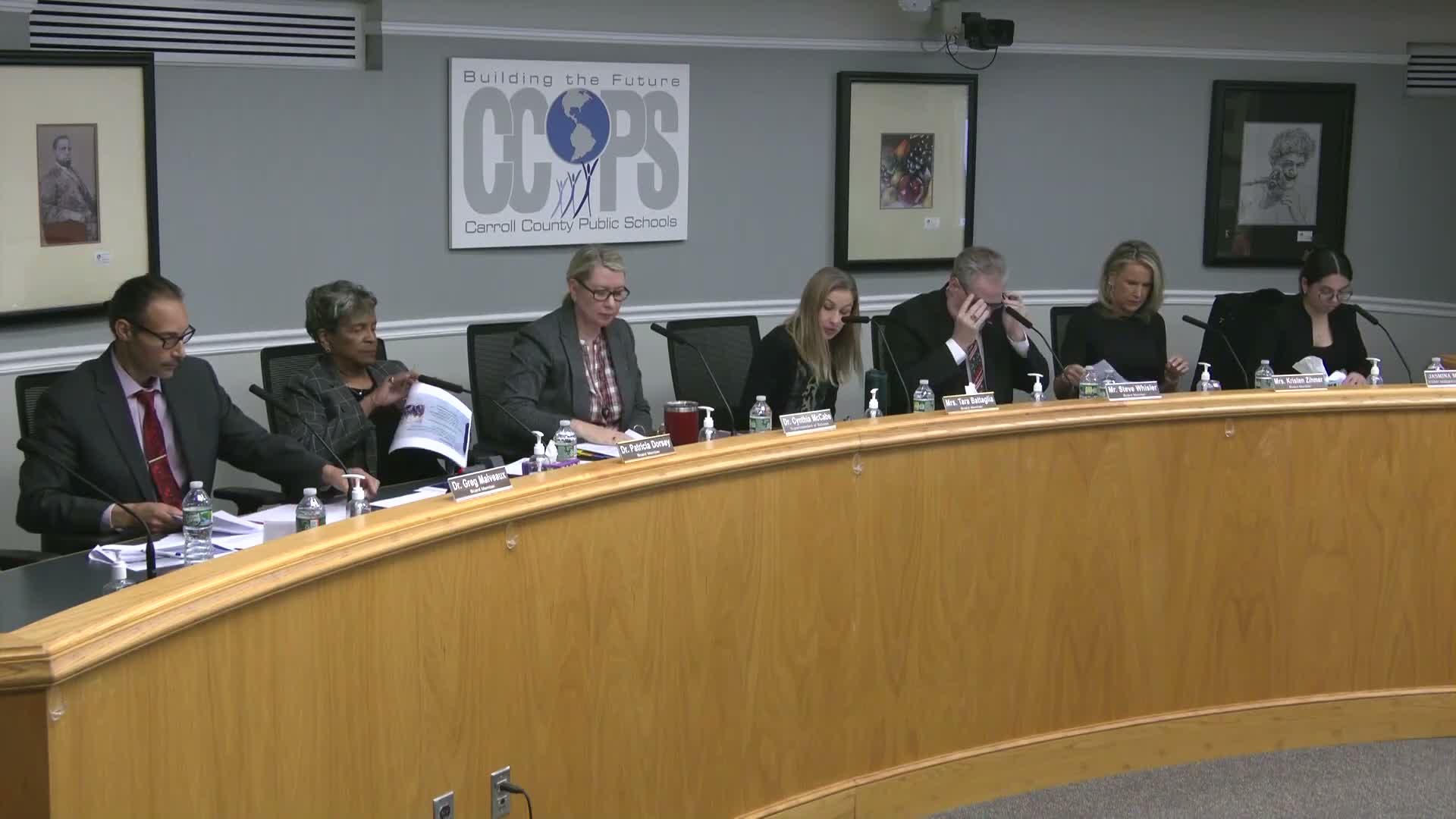 CCPS staff say consultant methodology moderates staffing shifts; board warned of tight fund balance and potential cuts