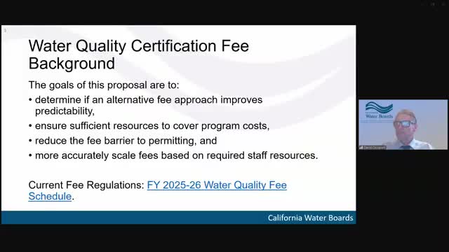 State Water Resources Control Board proposes point‑based fee system for 401 water quality certifications