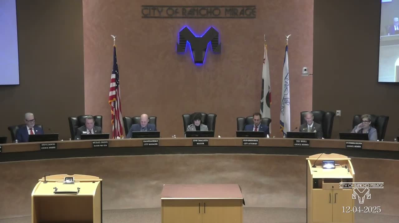 Public commenters raise homelessness, traffic safety and governance concerns at Rancho Mirage council meeting