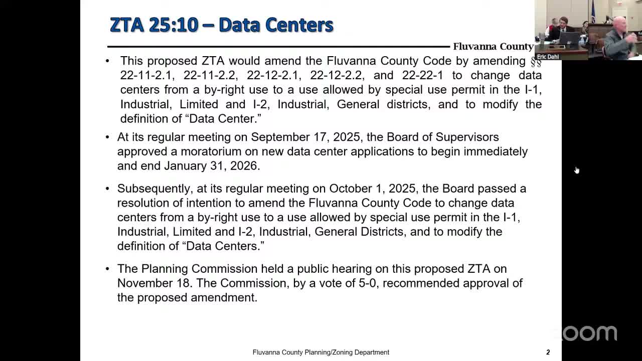 Fluvanna changes rules: data centers must now seek special‑use permits in industrial zones