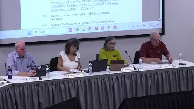 Governing Board schedules votes on consolidated policy redlines and sends one rental policy back for revision