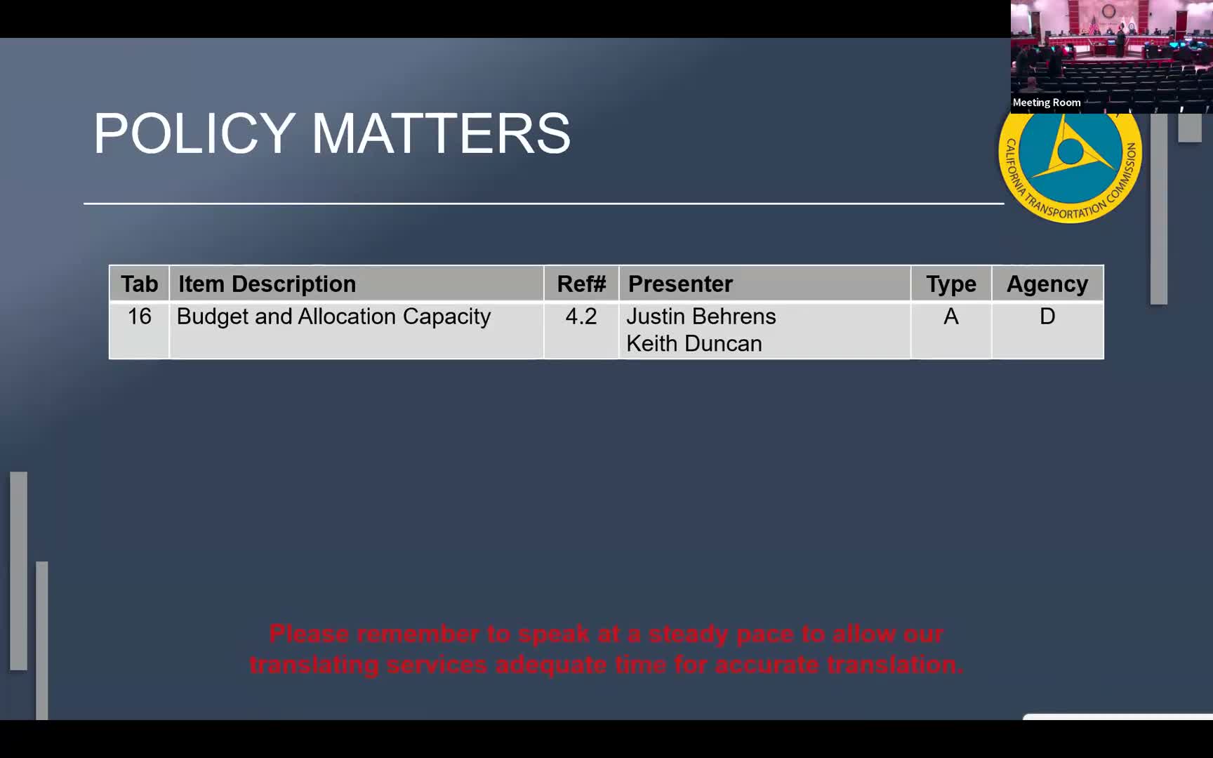 CTC approves short‑term SHOP allocation plan, citing disaster spending and rising costs
