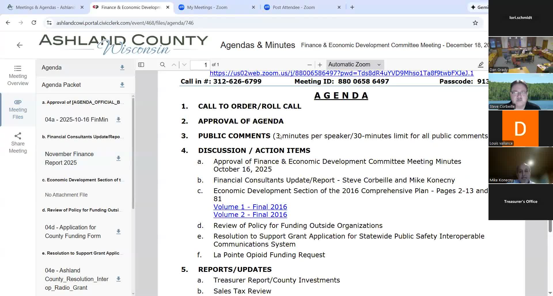 Ashland County committee zeroes in on construction sector, explores business‑park idea in comp‑plan update