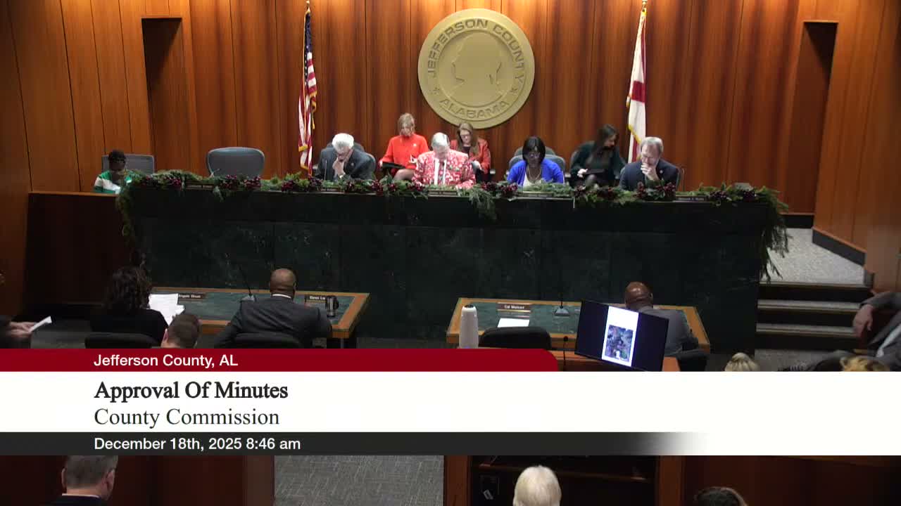 Jefferson County recognizes long‑serving employees and honors Clay Chapel High School state football champions