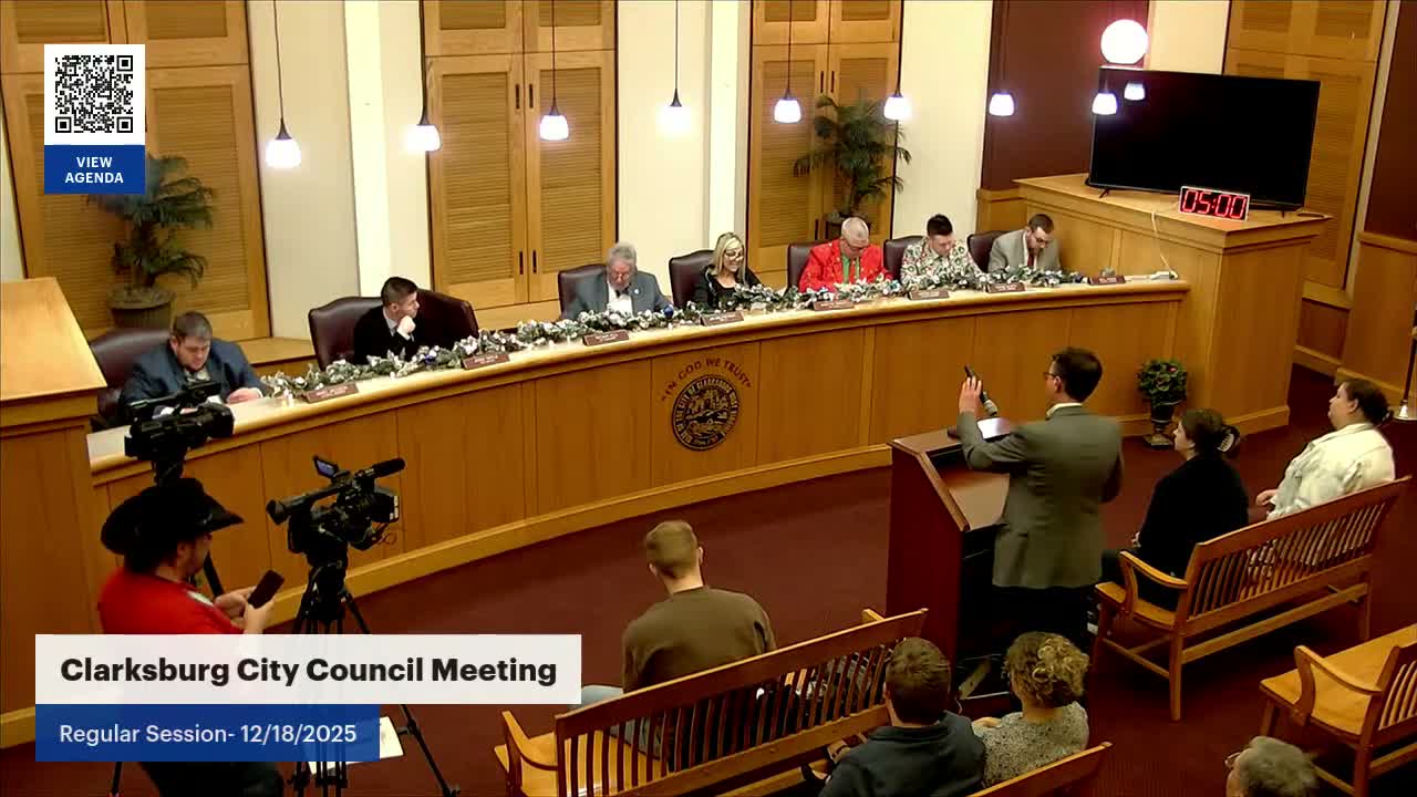 Clarksburg council advances downtown redevelopment with three TIF ordinances on first reading