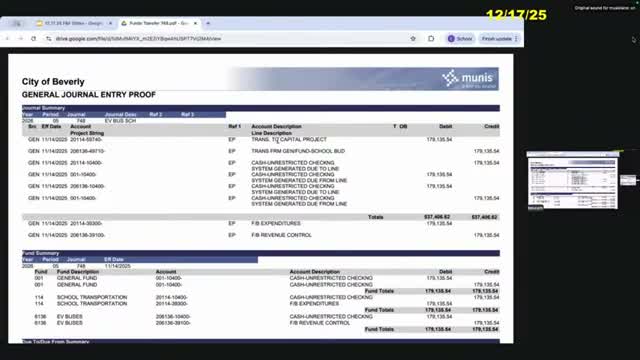 School committee approves transfer to buy eight electric buses and charging infrastructure