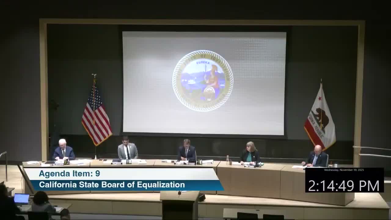 BOE schedules informational hearing on Legal Entity Ownership Program for Jan. 29, 2026