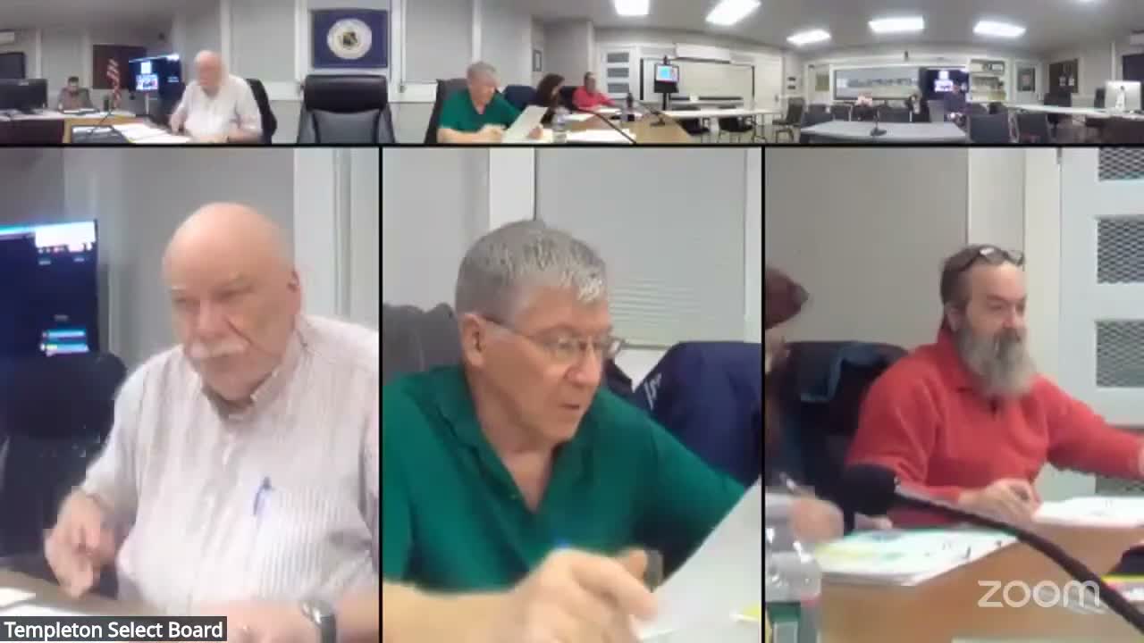 Templeton Select Board accepts FY27 capital plan recommendations, revises free-cash distribution