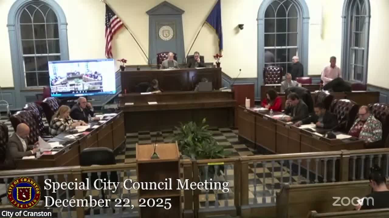 Cranston council votes to bundle and refer several new business items after debate over timing