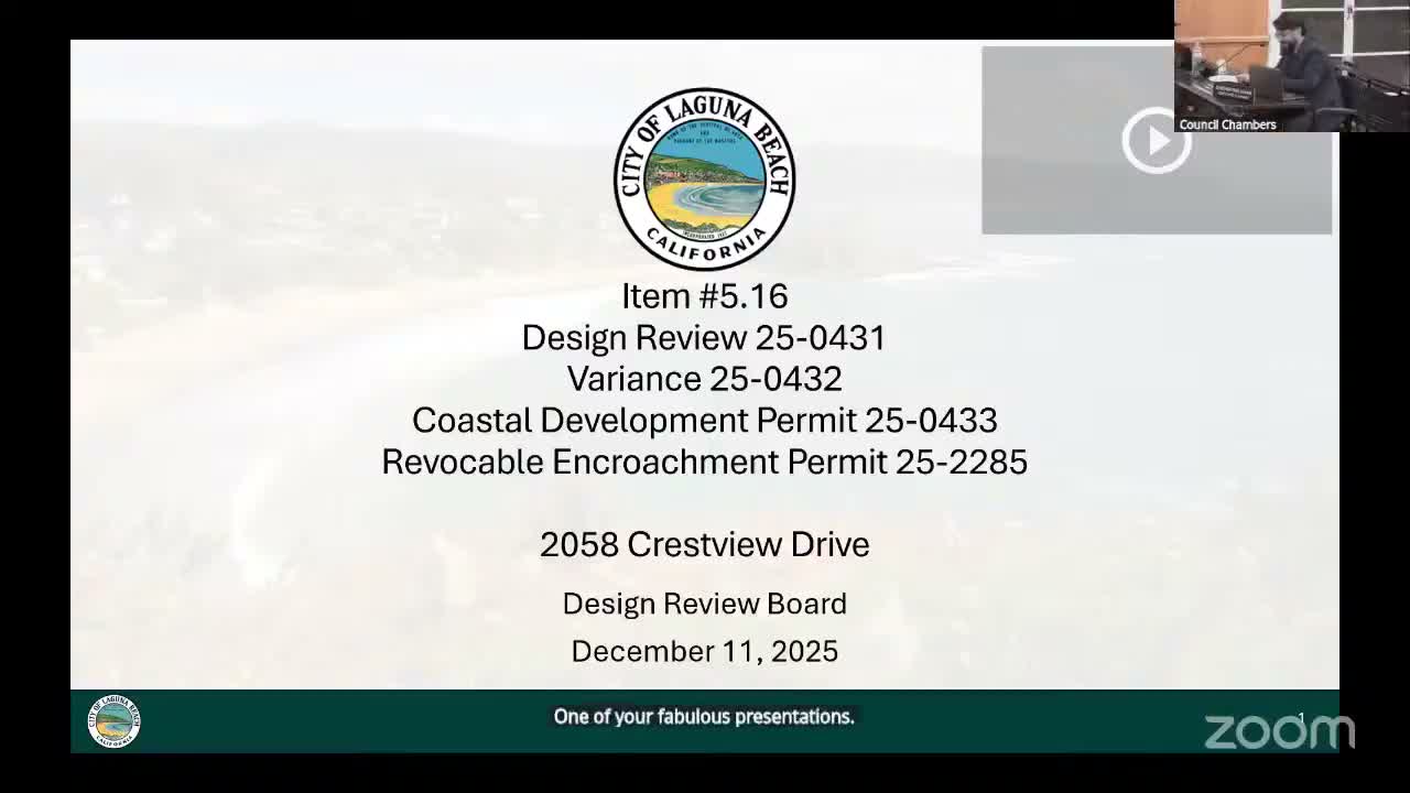 Design Review Board approves multiple Laguna Beach home projects, sets conditions on several